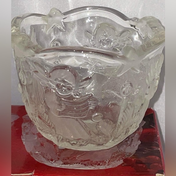 Set of 2 Mikasa Holiday Lights Crystal Votive Angel Candle Holders EUC - Picture 2 of 3